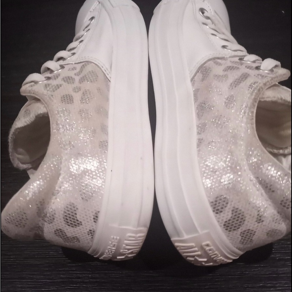 Converse White and Gray Sneakers with Chunky Soles size 6